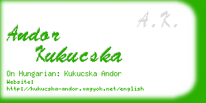 andor kukucska business card